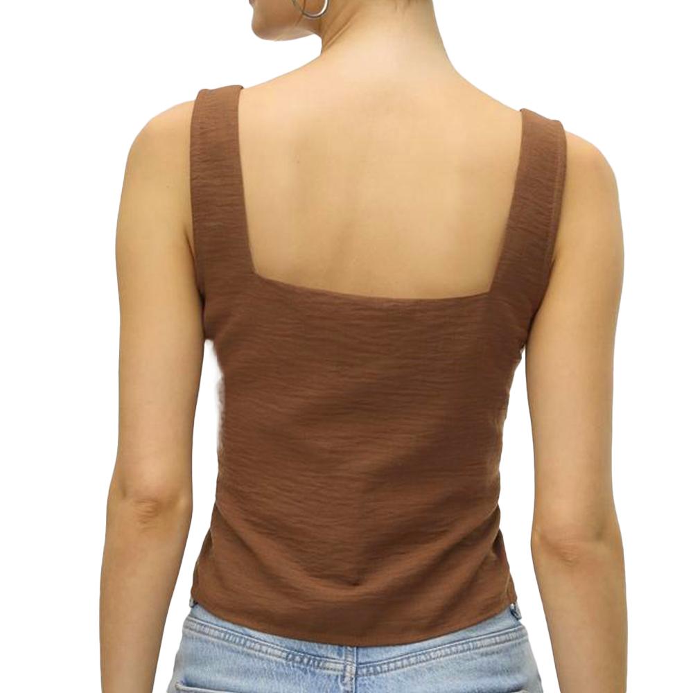 Top Marron Femme Vero Moda Kita vue 2
