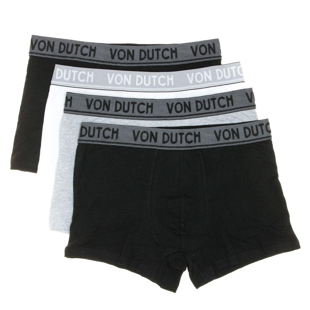 X4 Boxers Homme Blanc/Gris/Noir Von Dutch ORIAS vue 2