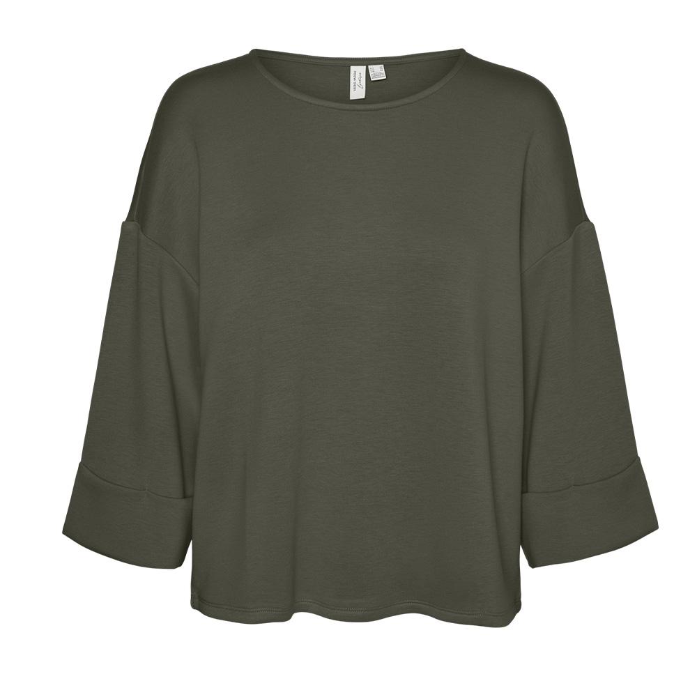 T-Shirt Manches 3/4 Kaki Vero Moda Mocca pas cher