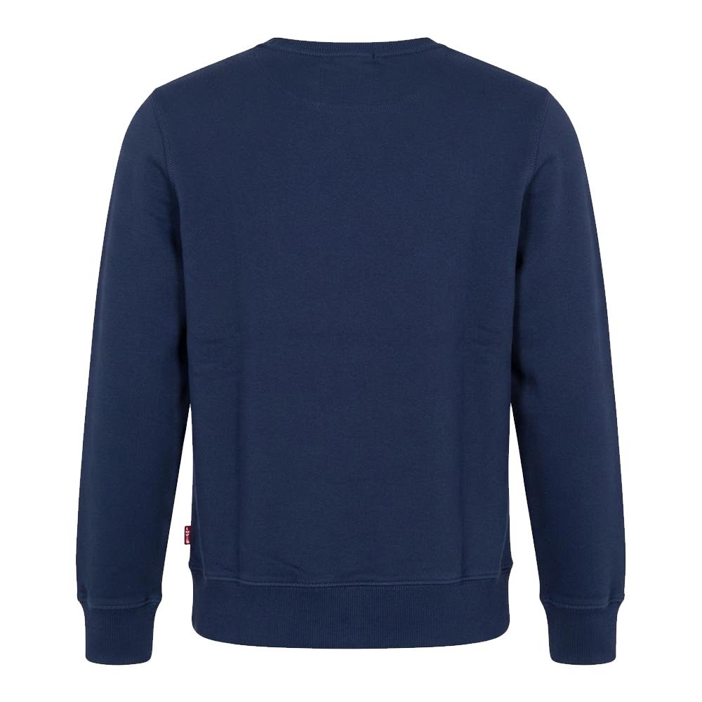 Sudadera azul marino/roja para niño de Levi's, corte recto con mangas de murciélago ver 2