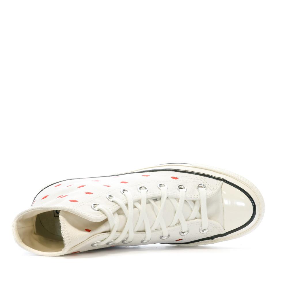 Baskets Blanches Femme Converse Chuck 70 Hi Vintage vue 4