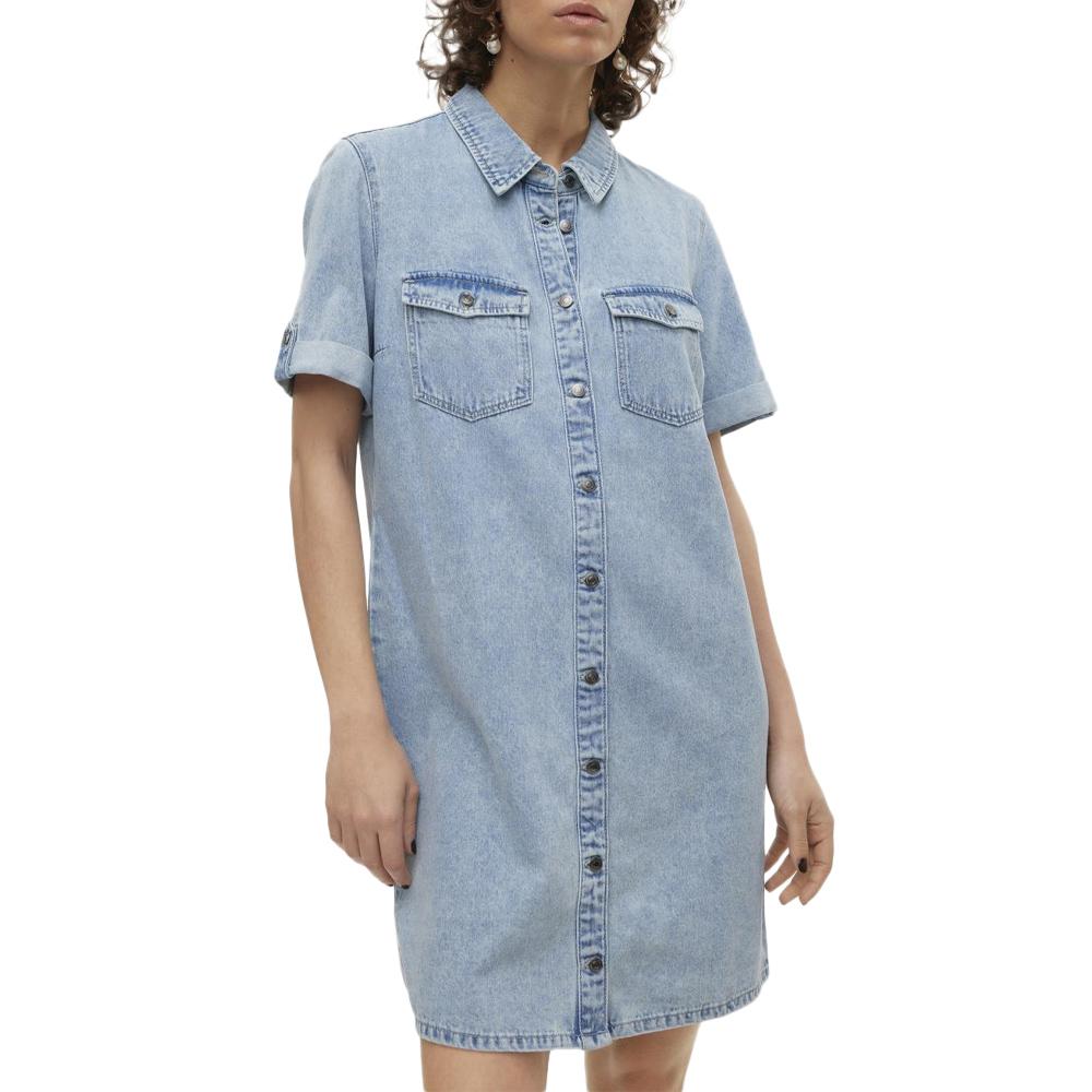 Robe en Jean Bleu Femme Vero Moda Jennie pas cher