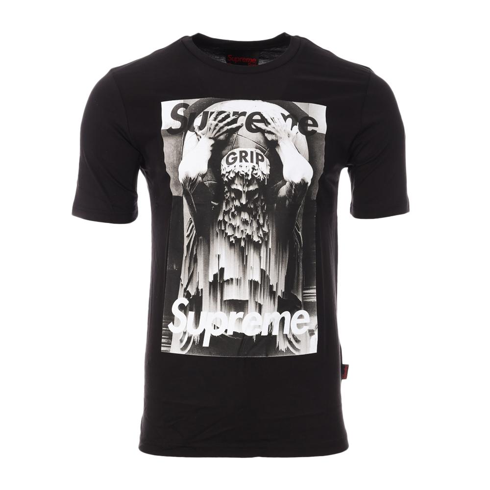 T-shirt Noir Homme Supreme Grip God pas cher