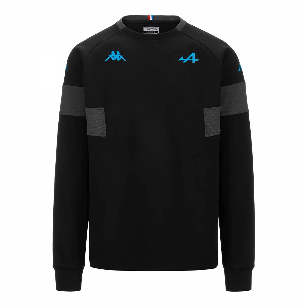 Sweat Noir/Turquoise Garçon Kappa Adofod Alpine F1 371R75W pas cher