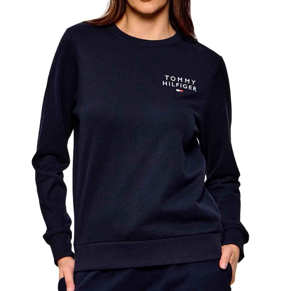 Sweat Marine Femme Tommy Hilfiger Track pas cher