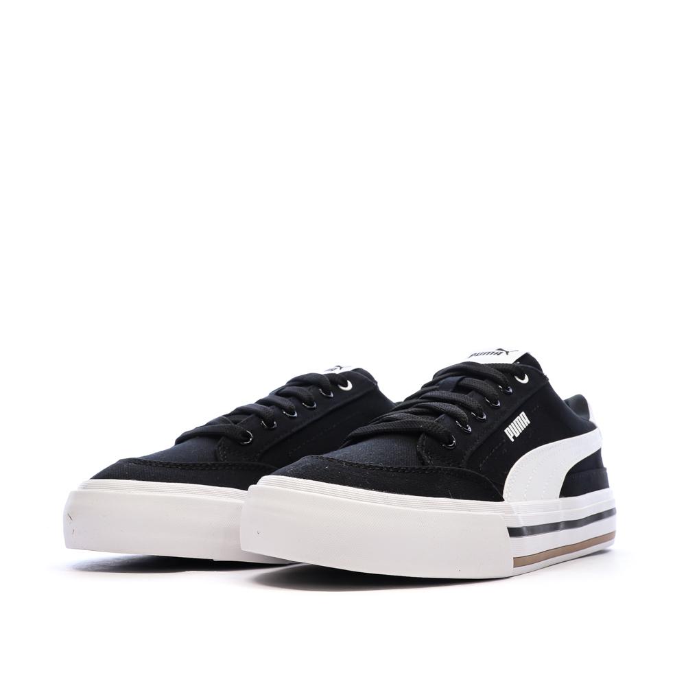 Weiß/Schwarze Puma Court Classic Sneaker für Damen Ansicht 6