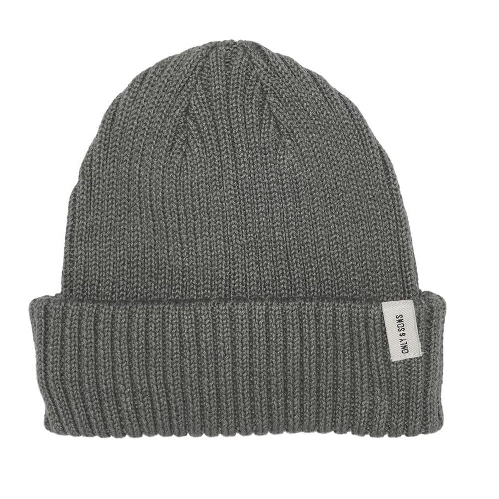 Bonnet Gris Homme Only & Sons Beanie pas cher