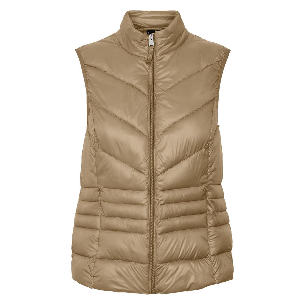 Doudoune sans manche Beige Foncé Femme Vero Moda Sorayasiv pas cher