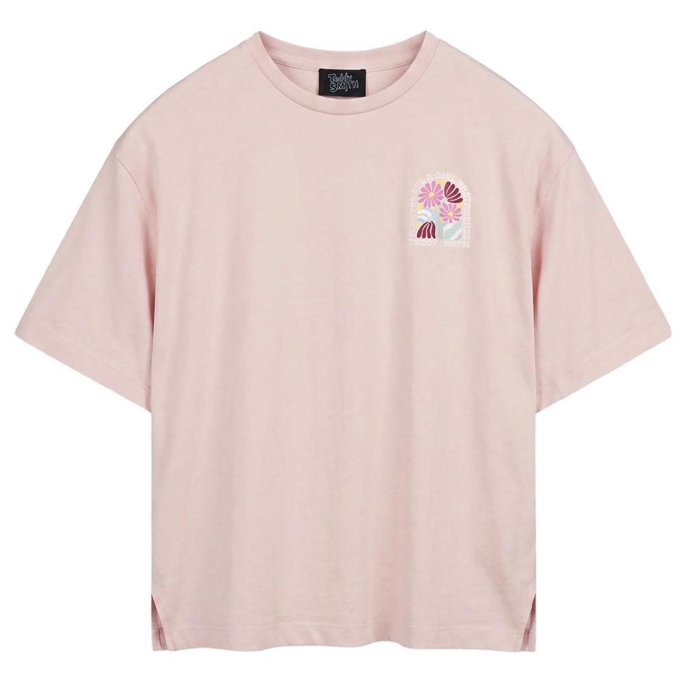 T-Shirt Rose Femme Teddy Smith Flowa pas cher