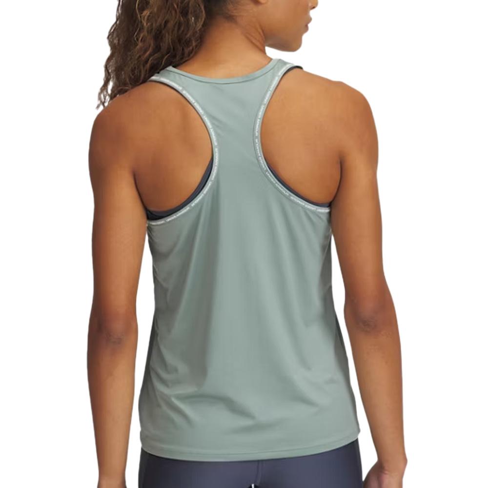 Débardeur Vert Femme Under Armour Tech Knockout vue 2