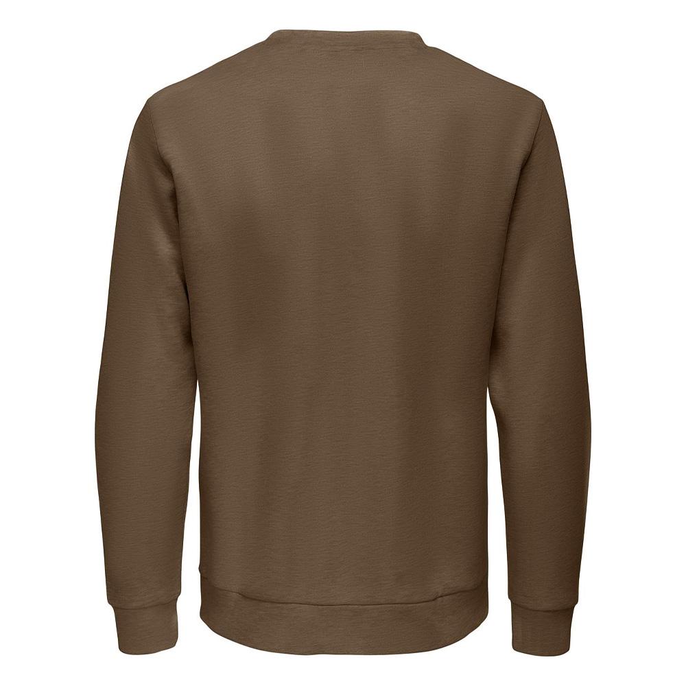 Sweat Marron Homme Only & Sons Chase vue 2