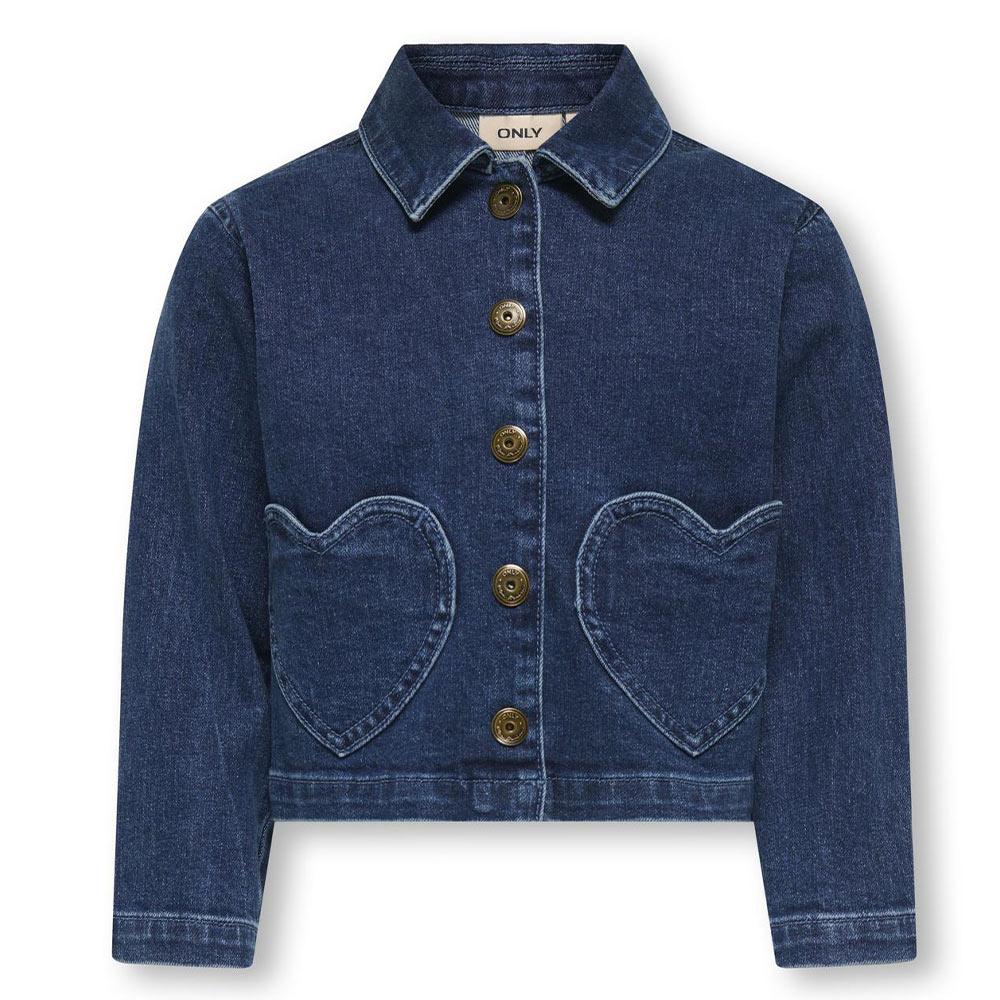 Veste en Jean Bleu Foncé Fille ONLY Heart pas cher