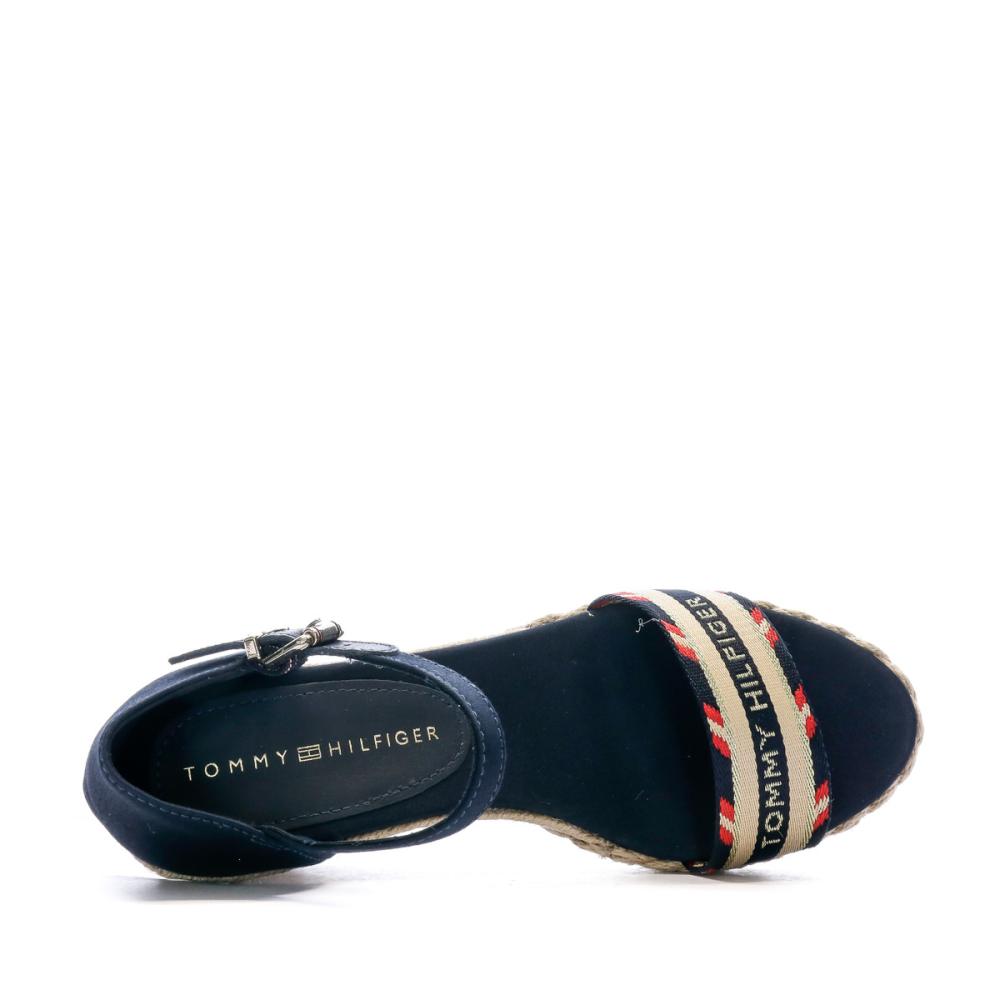 Sandales Compensées Marine Femme Tommy Hilfiger Corporate Webbing vue 4