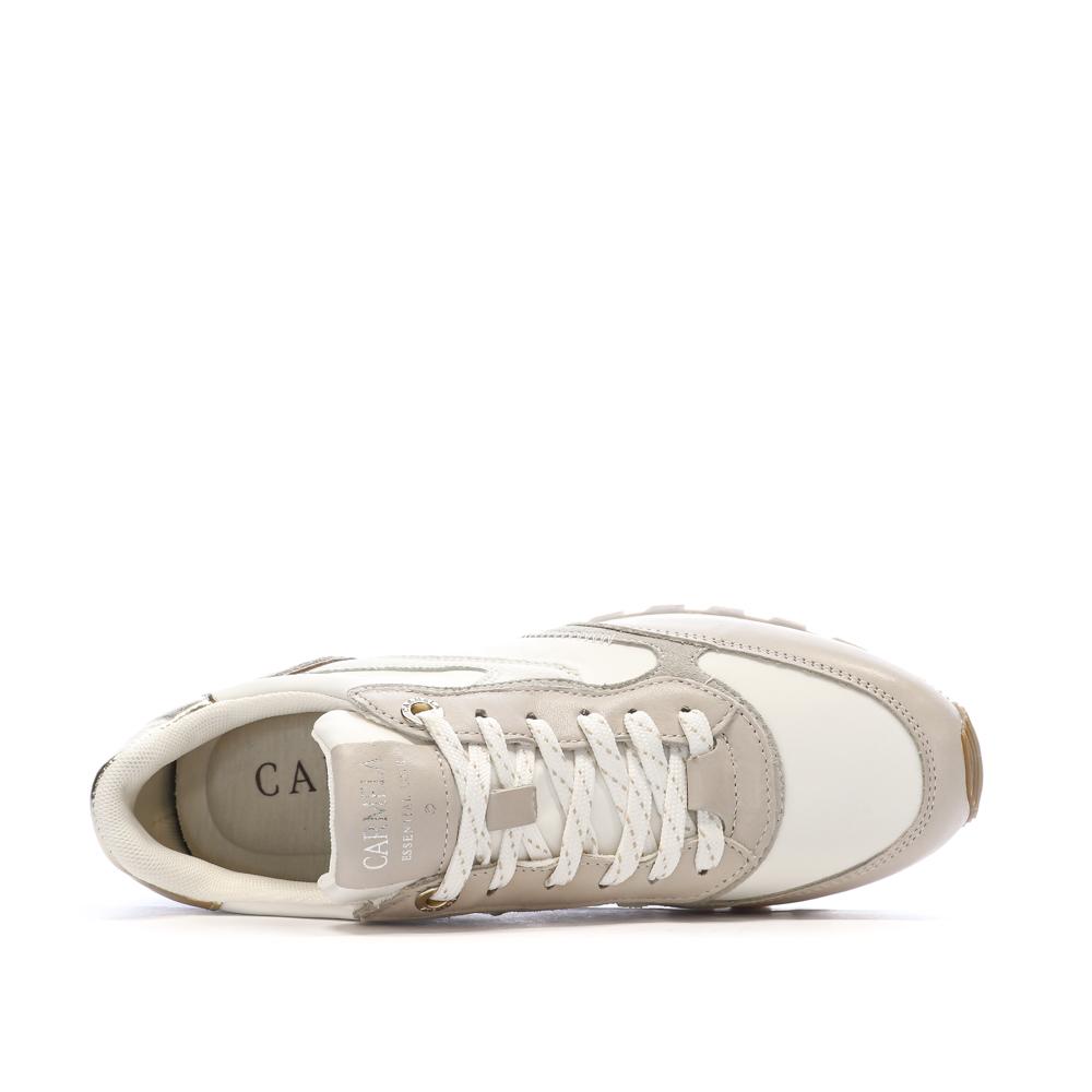 Baskets Beige/Blanches Femme Chaussures Piel vue 4