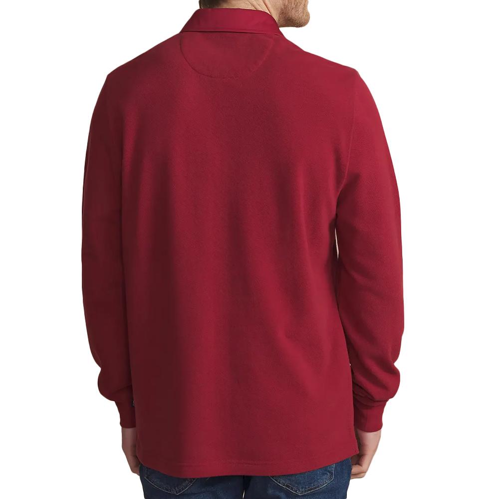 Polo Manches Longues Rouge Homme TBS CAVEZPOL vue 2