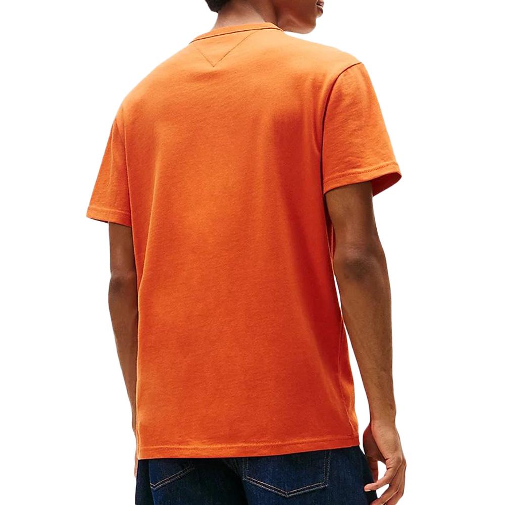T-shirt Orange Homme Tommy Jeans Reg Badge DM0DM20322 vue 2
