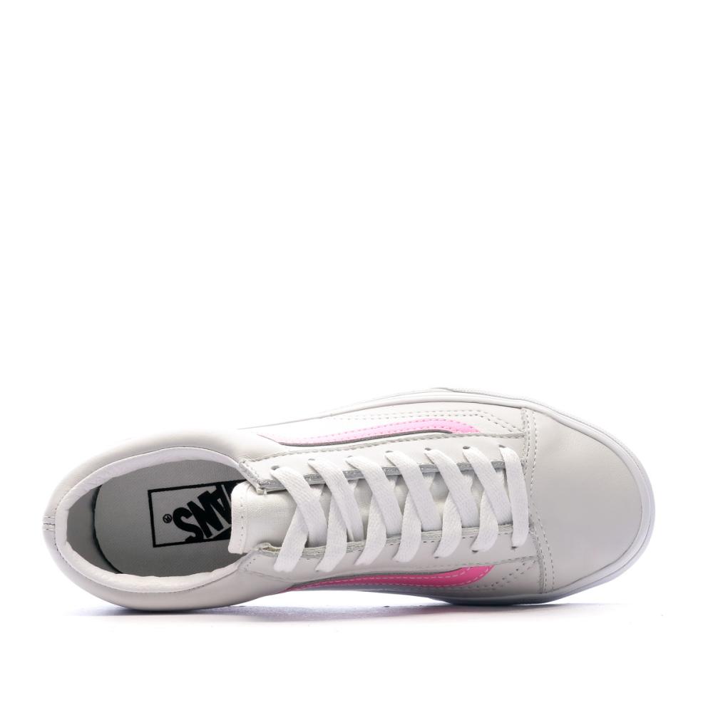 Baskets Blanc Ivoire/Rose Mixte Vans Style 36 vue 4