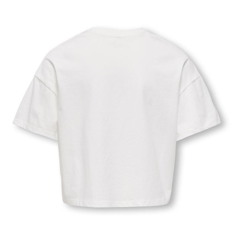 T-Shirt Blanc/Marron Fille Kids ONLY Olivia vue 2
