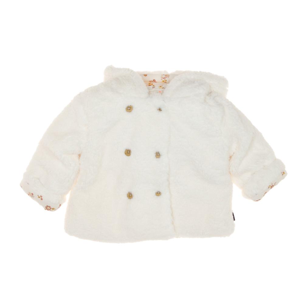 Manteau Sherpa Blanc Doux Fille EOM Xaopol pas cher