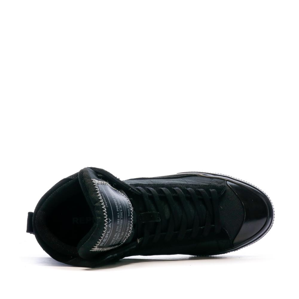 Baskets Noir Homme Replay Snap High Denim vue 4