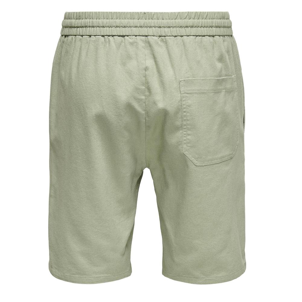 Short Vert Homme ONLY & SONS Cot Lin vue 2