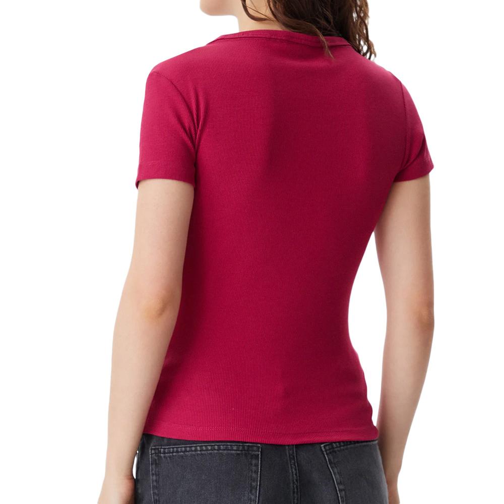 T-Shirt Rose Fushia Femme Tommy Hilfiger Essential vue 2