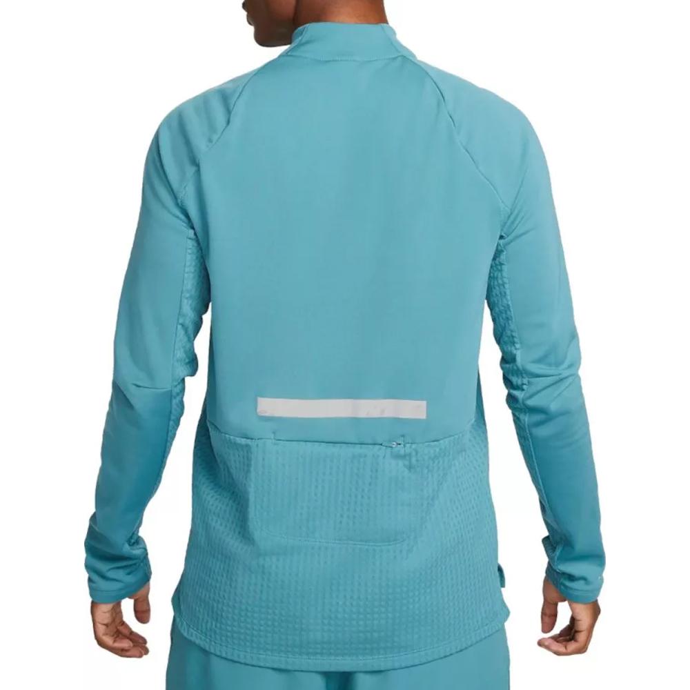 T-shirt Manches Longues Turquoise Homme Nike Element vue 2