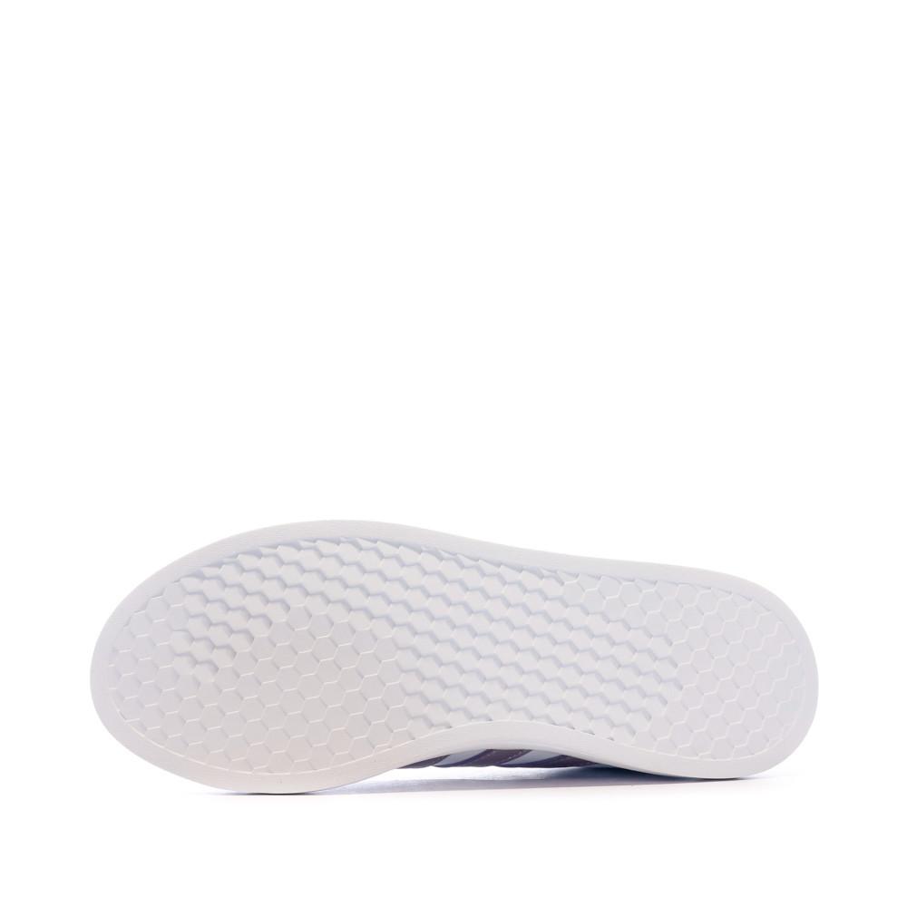 Baskets Blanches/Violette Femme Adidas Courtpoint vue 5
