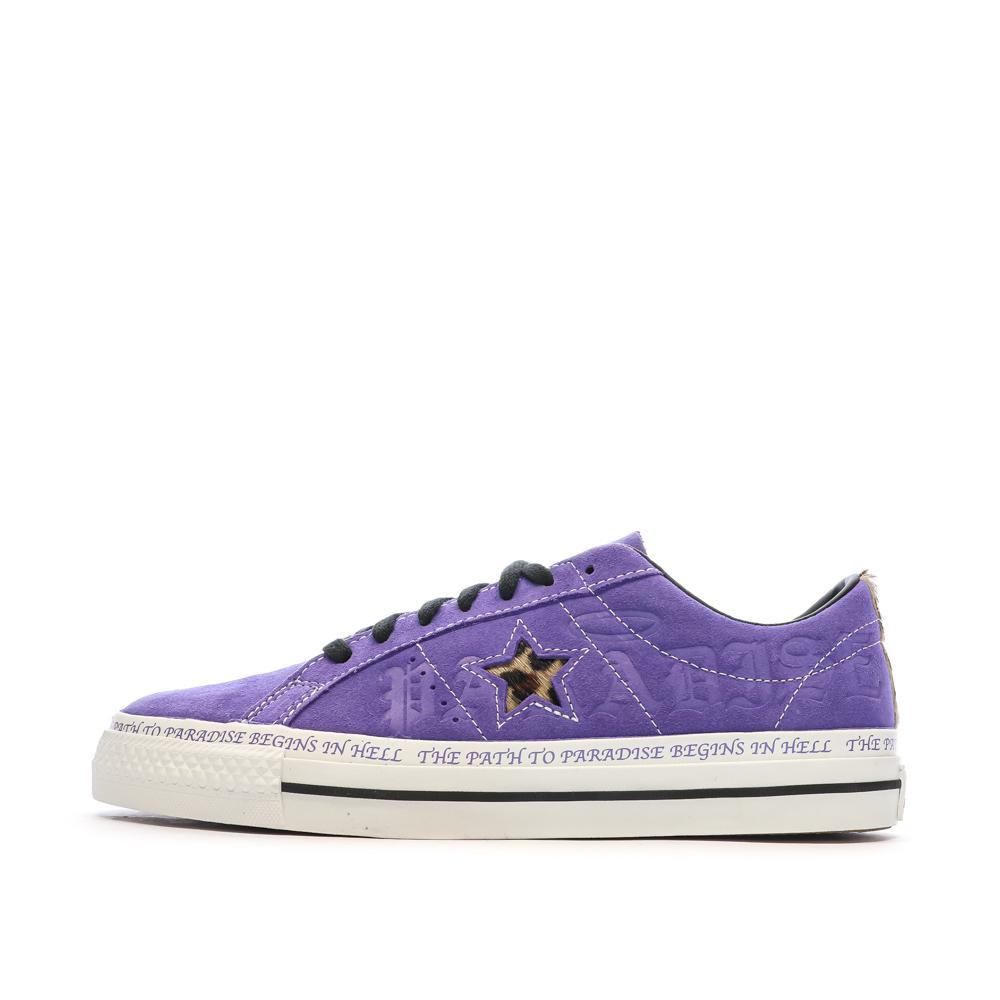 Baskets Violettes Homme Converse One Star Pro pas cher