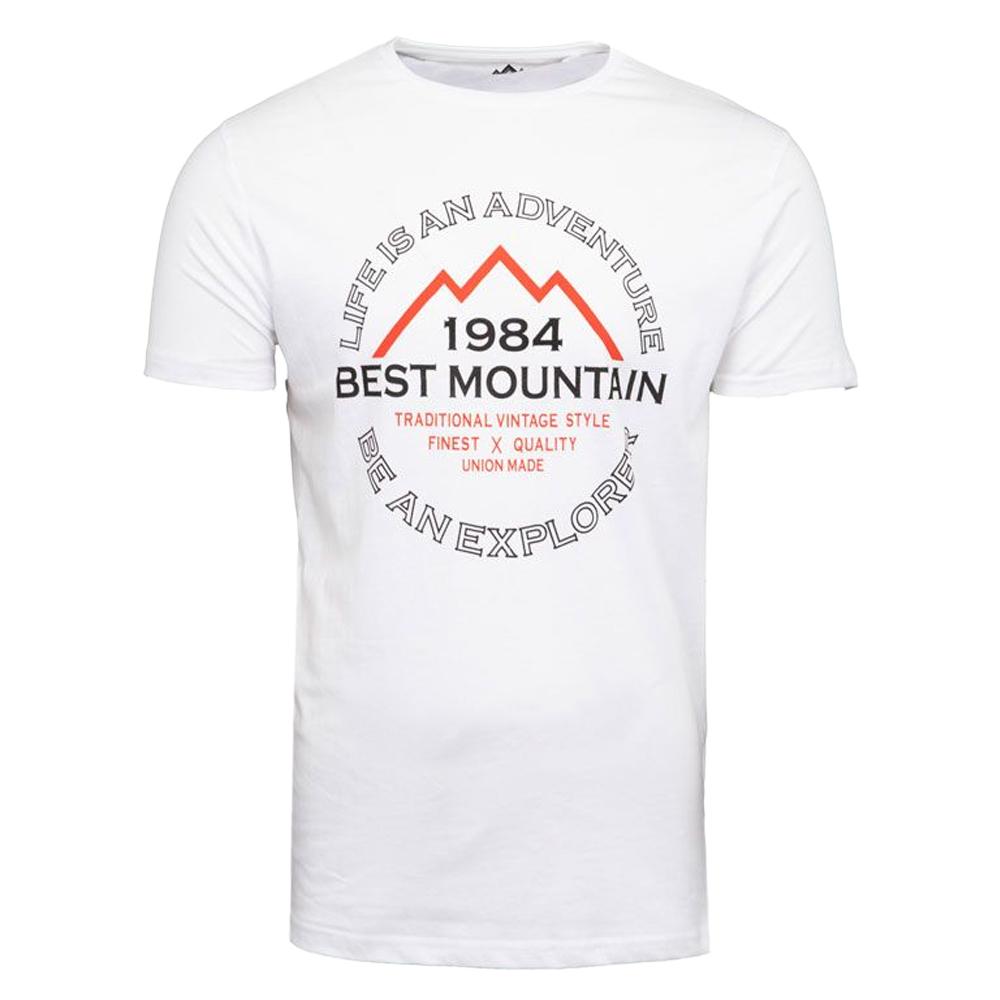 T-shirt Blanc Homme Best Mountain Photoprint pas cher