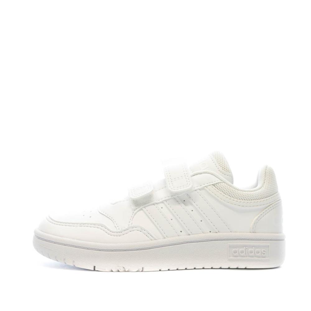 Baskets Blanches Garçon Adidas Hoops pas cher