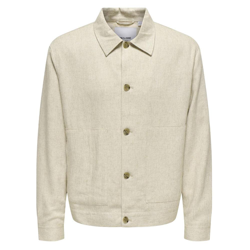 Veste Légère Écru Homme Only & Sons Structure pas cher