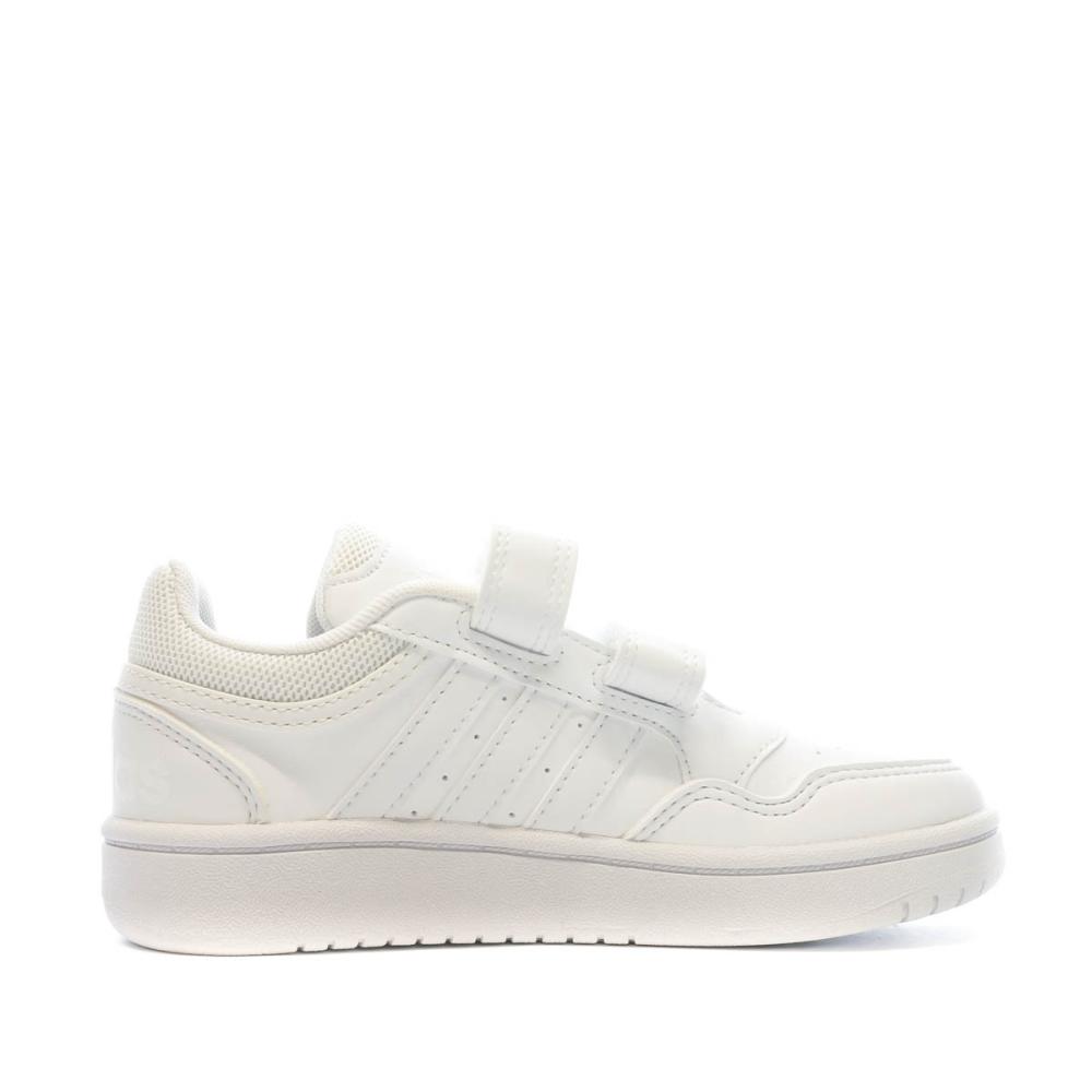 Baskets Blanches Garçon Adidas Hoops vue 2