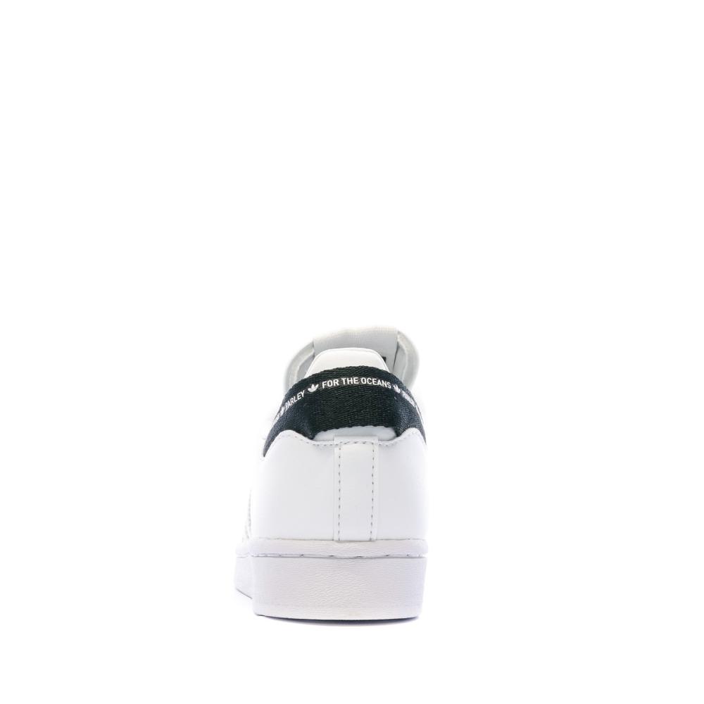 Baskets Blanches Femme Adidas Superstar J vue 3