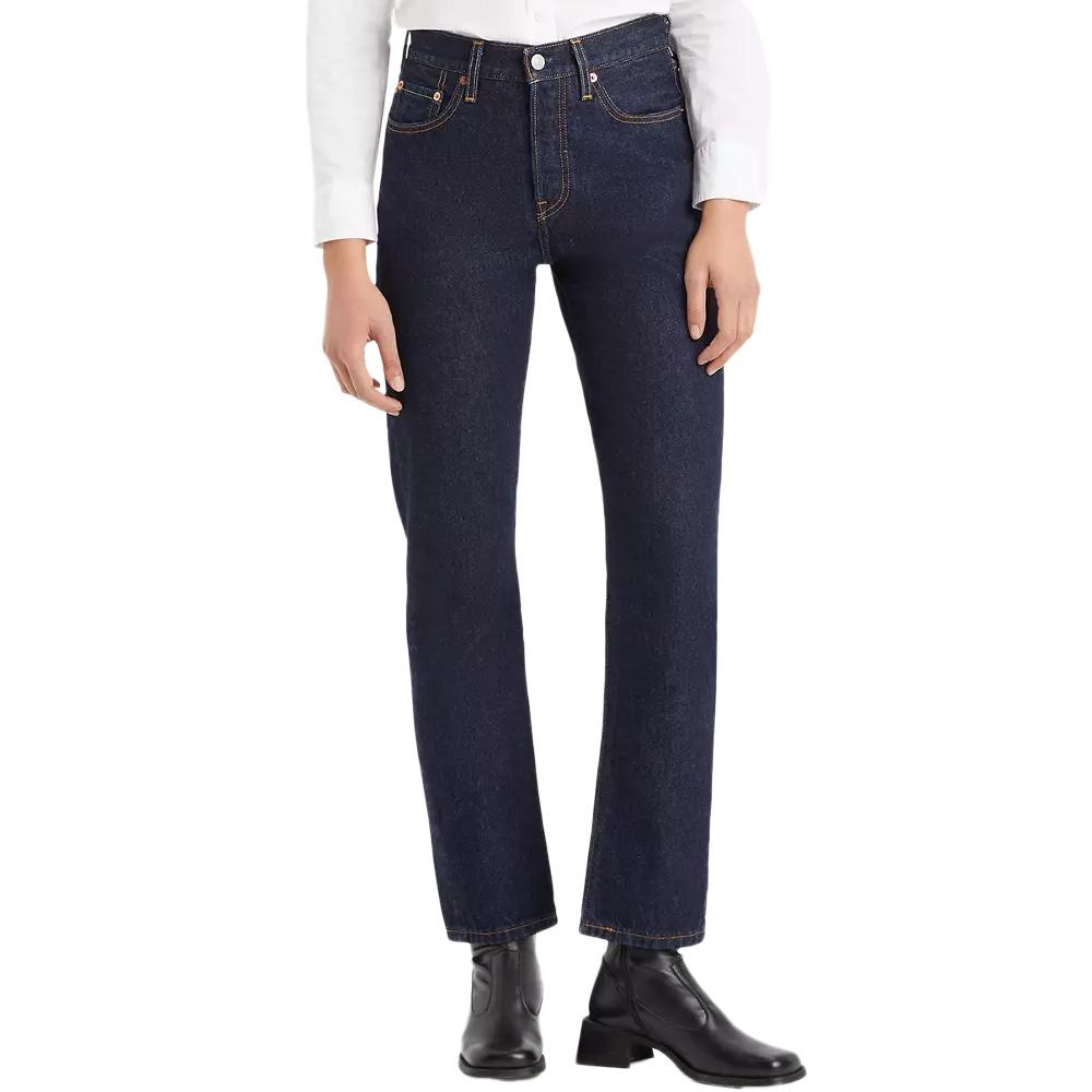 Jean 501 Bleu Foncé Femme Levi's Med Indigo 12501 pas cher