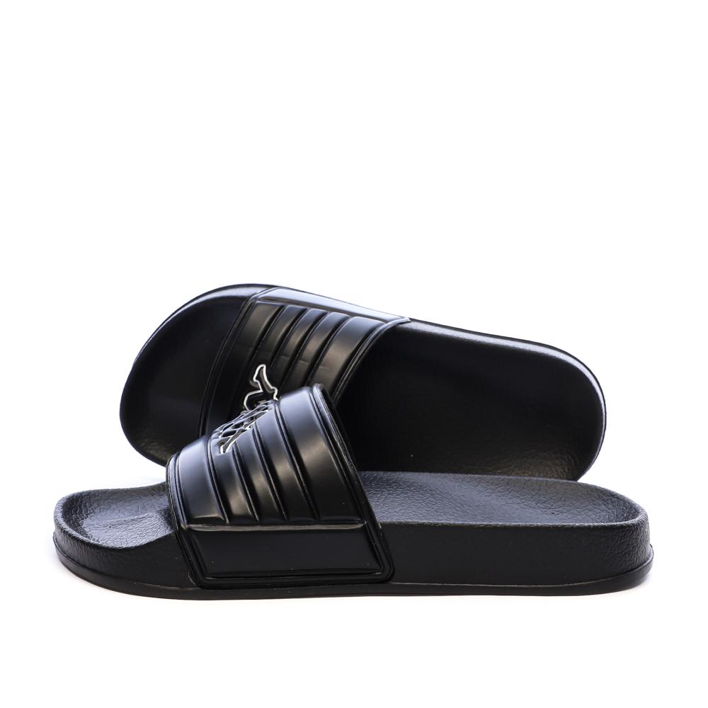 Claquettes Noir Garçon Kappa Logo Sarty Kid pas cher