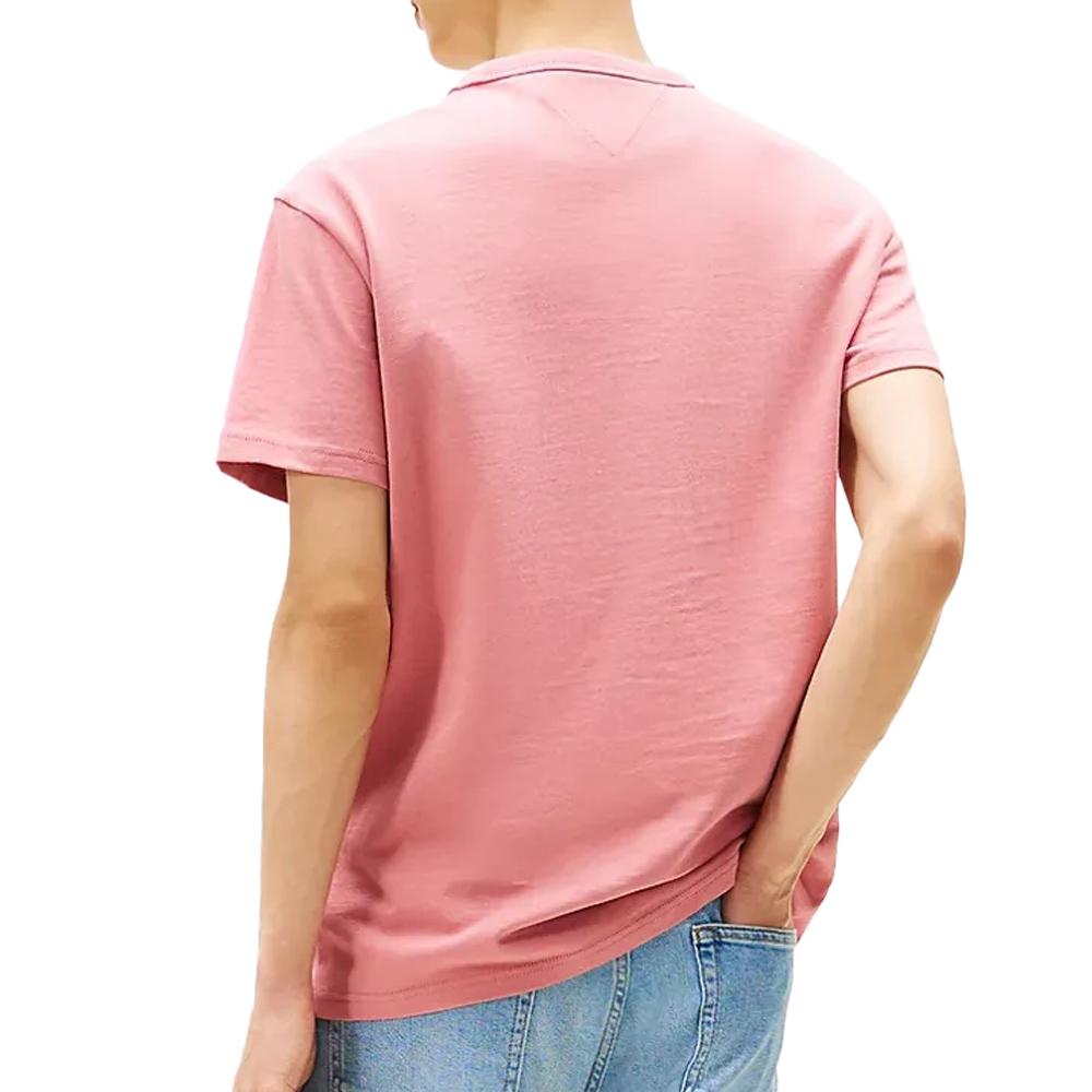 T-shirt Orange Homme Tommy Jeans Reg Badge vue 2