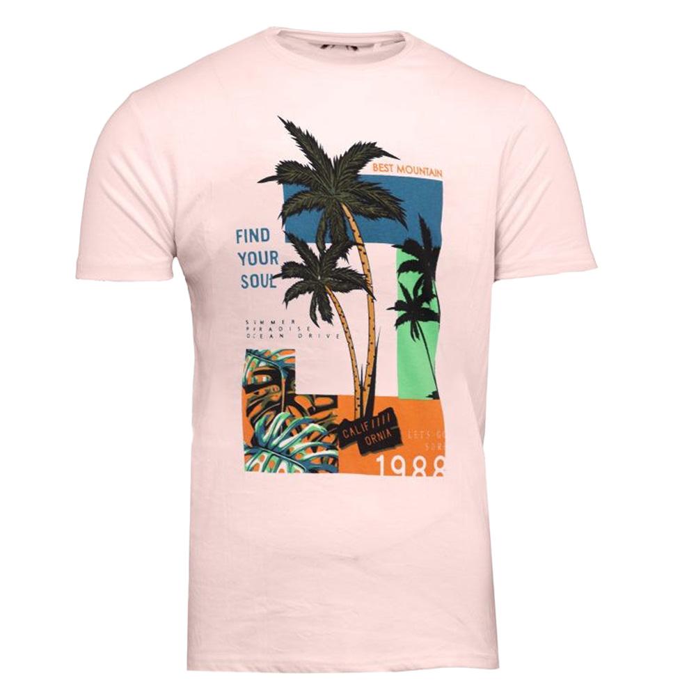 T-shirt Rose Clair Homme Best Mountain 1017 pas cher