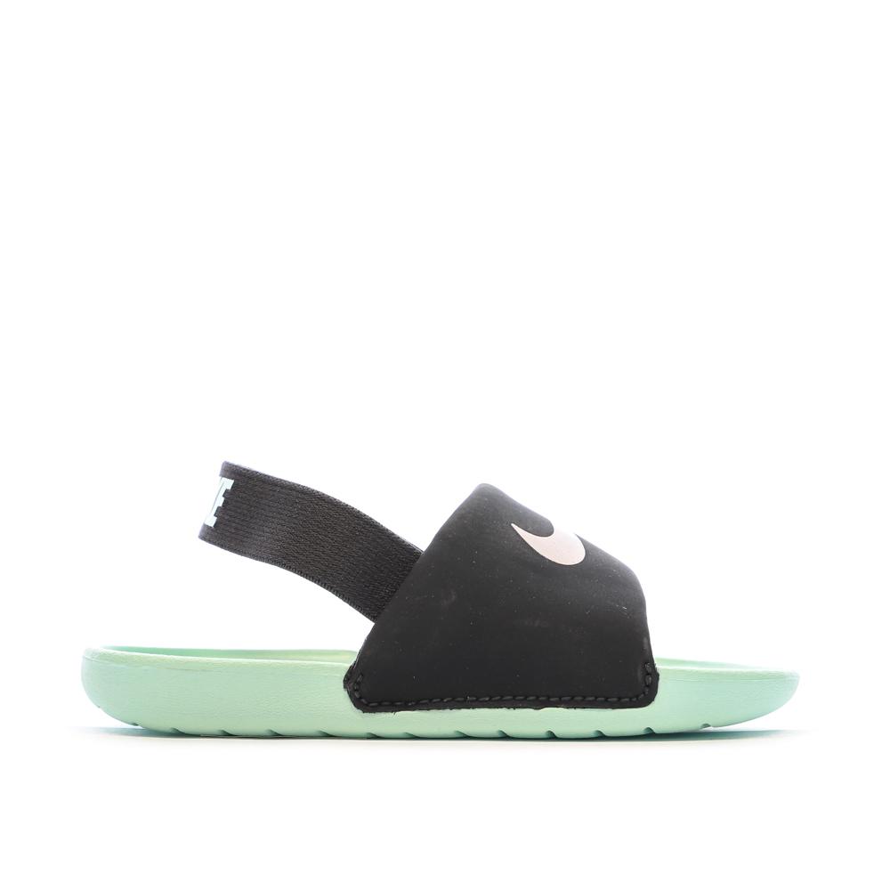 Claquettes Vert/Noir Bébé Nike Kawa Slide vue 2