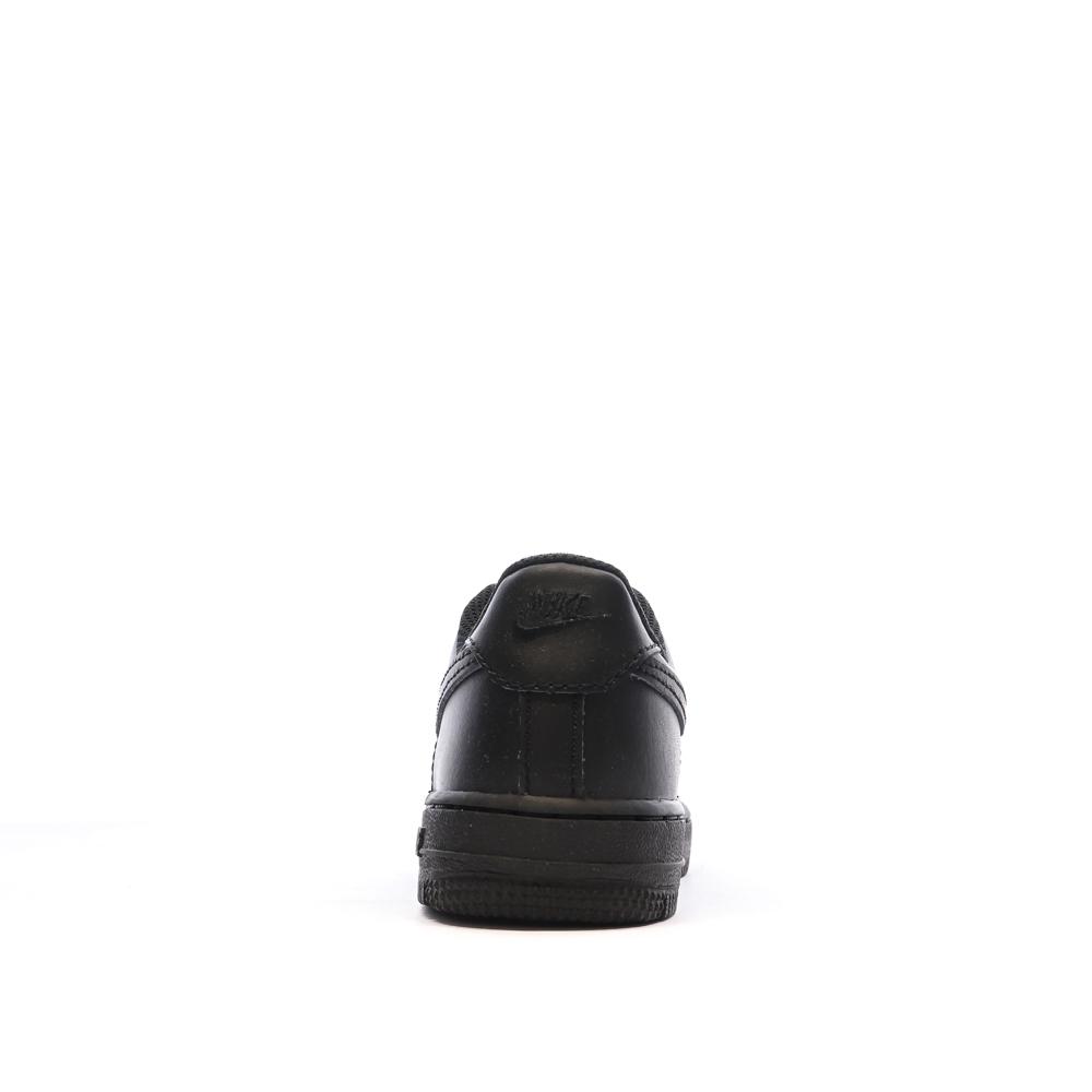 Baskets Blanches Noires Nike Force 1 vue 3