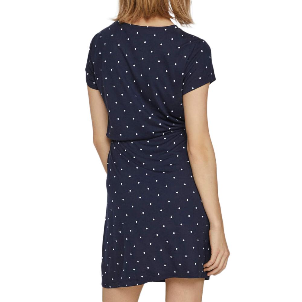 Robe Marine à pois Femme Vila Mooney String vue 2