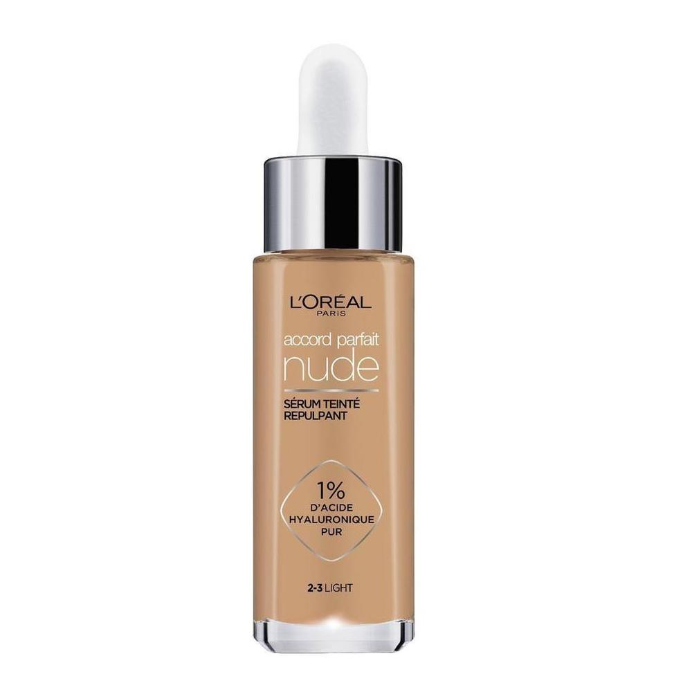 Sérum Teinté Repulpant L'Oréal Paris Accord Parfait Nude 2-3 Light pas cher