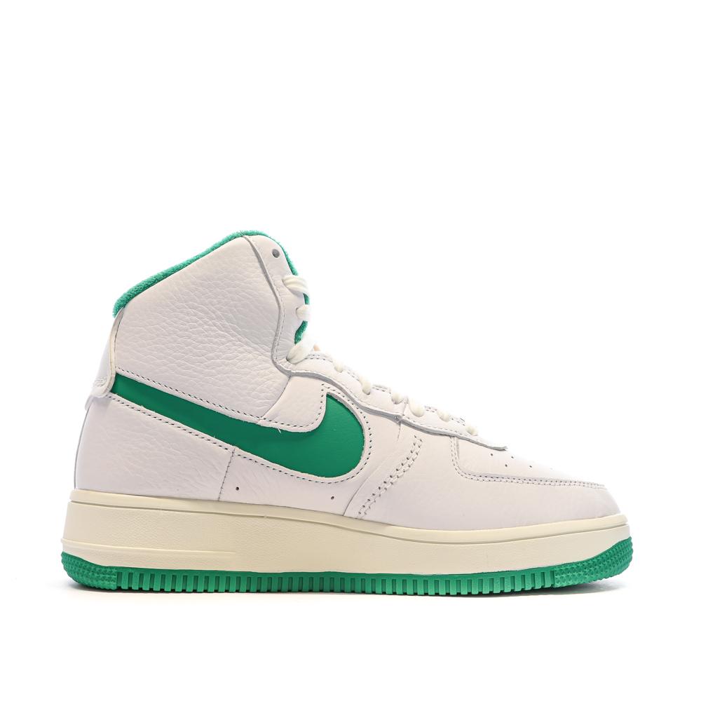 Basket Blanc/Vert Femme Nike Air Force 1 Sculpt vue 2