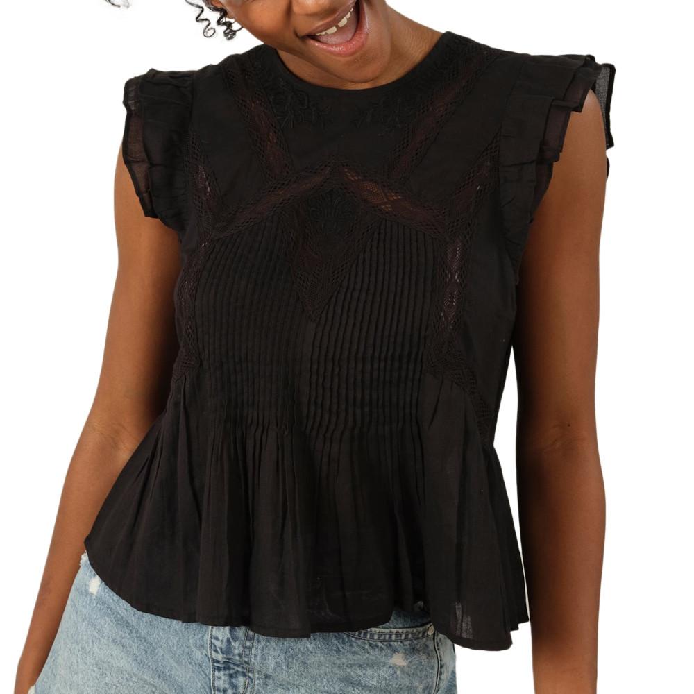 Blouse Noir Femme Deeluxe Ildya pas cher