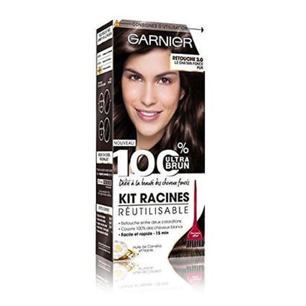Coloration Racines Garnier 100% Color 3.0 Châtain Foncé Pur pas cher