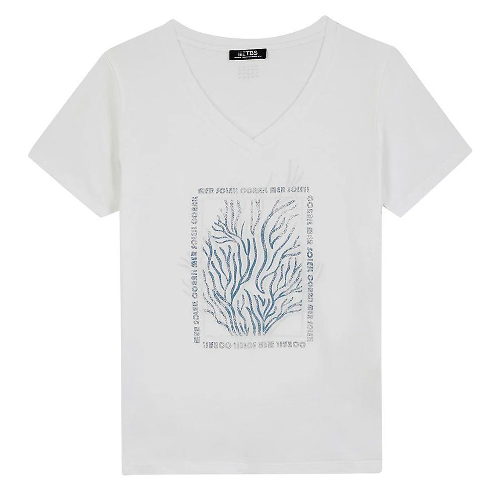 T-Shirt Blanc Femme TBS SEVKITEE pas cher