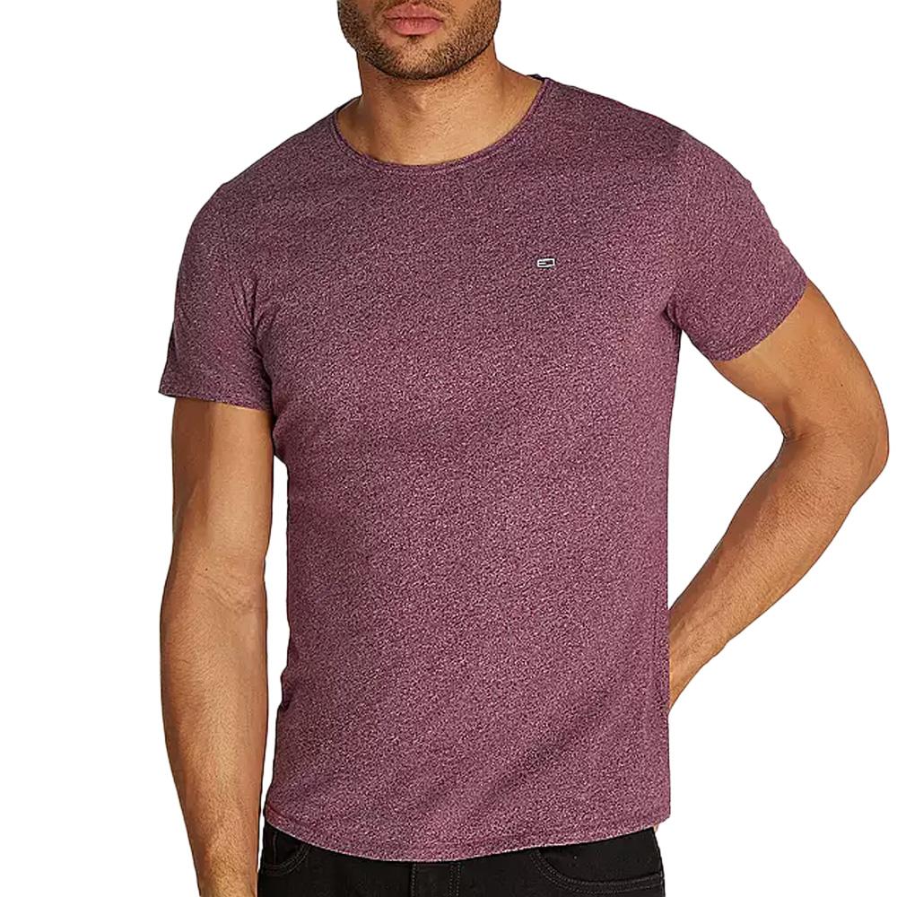 T-shirt Violet Homme Tommy Hilfiger Slim Jaspe pas cher