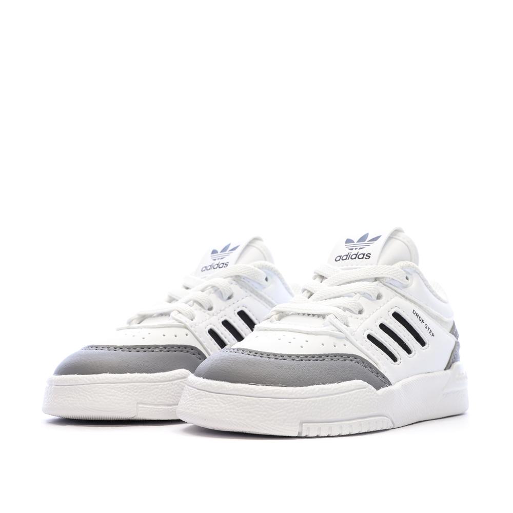 Baskets Blanches/Grises Garçon Adidas Drop vue 6