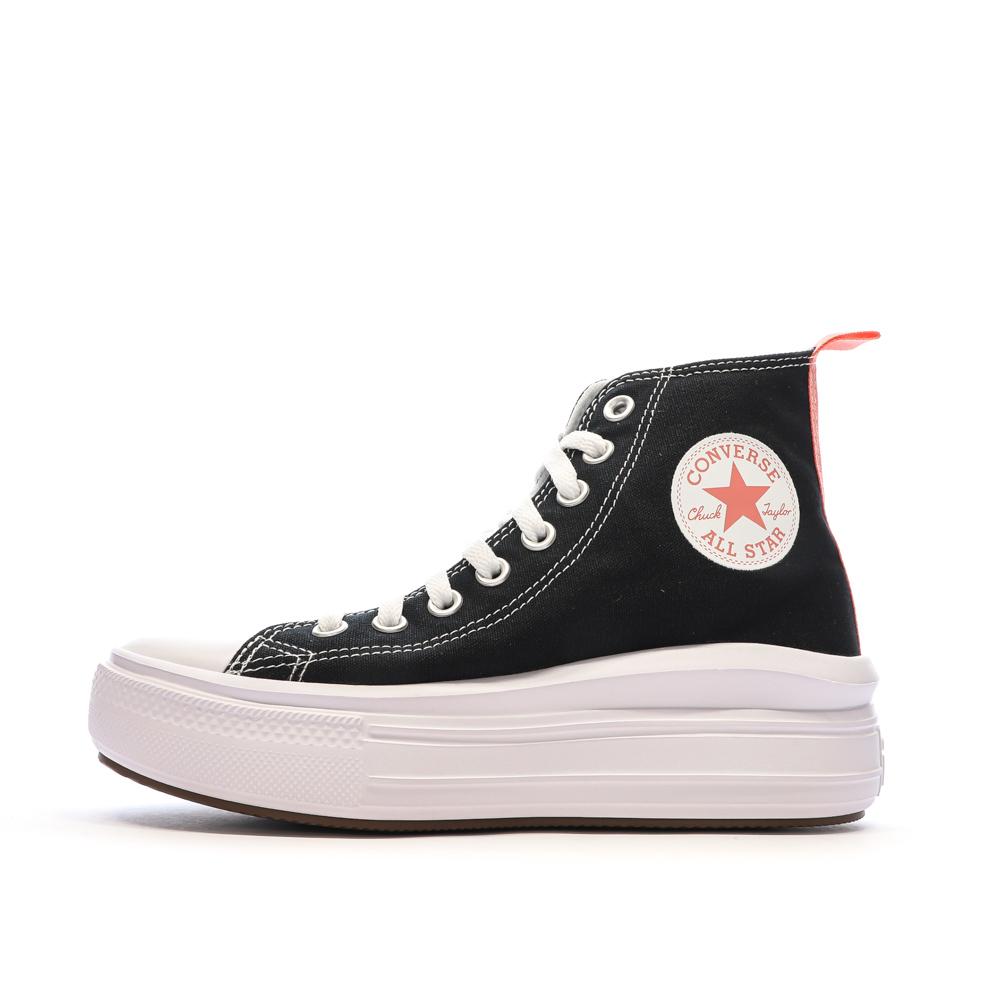 Baskets Noir/Rose Femme Converse All Star Move Platform pas cher