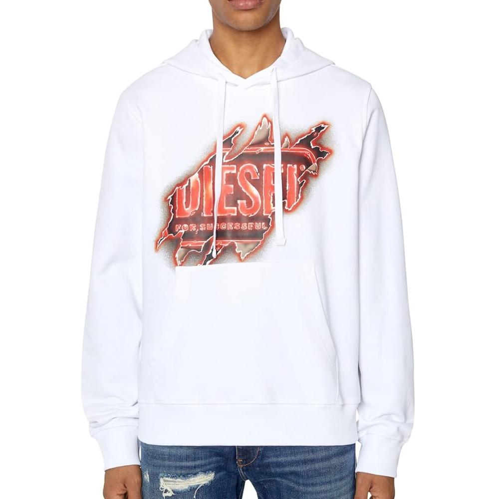Sweat Blanc Homme Diesel 0BAWT pas cher